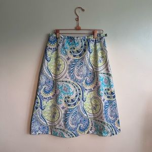 Beautiful paisley Donna Morgan fit & flare skirt. EUC!